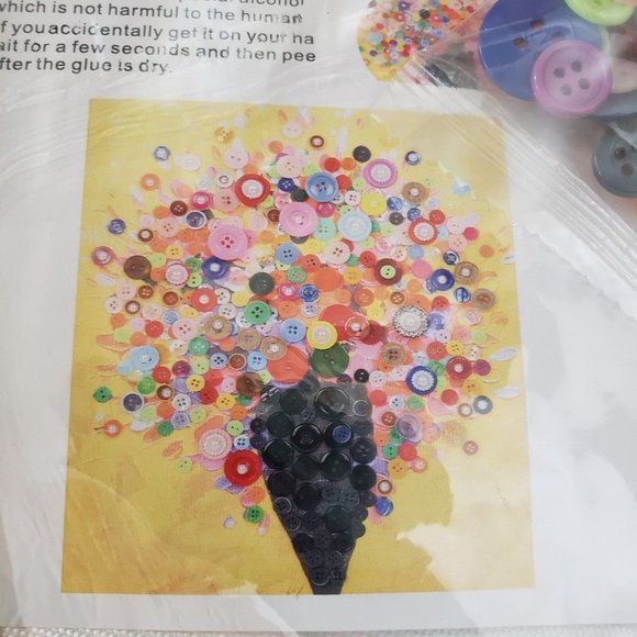 Button painting diy craft